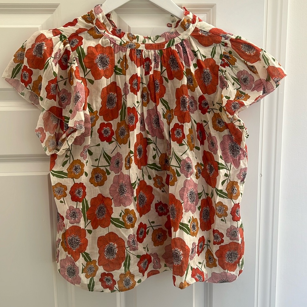 Birds of Paradise by Travata XS flowy top - flutter sleeves - bohemian